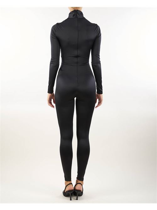 Lycra jumpsuit with cut-out pattern and logo accessory Elisabetta Franchi ELISABETTA FRANCHI | Suit | TUT3247E2110